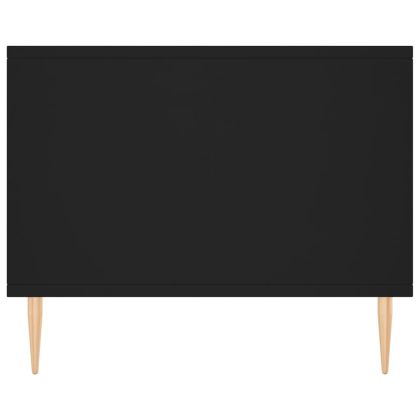 Маса за кафе, черна, 90x50x40 см, инженерно дърво