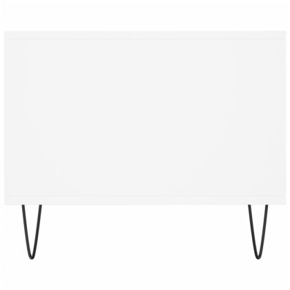 Кафе маса, бяла, 90x50x40 см, инженерно дърво