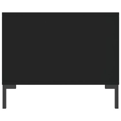 Маса за кафе, черна, 90x50x40 см, инженерно дърво