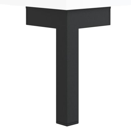 Кафе маса, бял гланц, 90x50x40 см, инженерно дърво