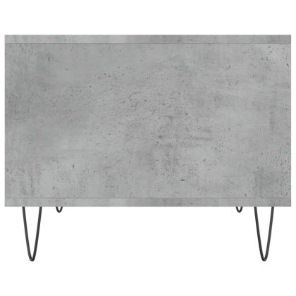 Маса за кафе, бетонно сива, 60x50x40 см, инженерно дърво