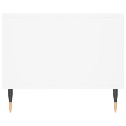 Маса за кафе, бяла, 102x50x40 см, инженерно дърво