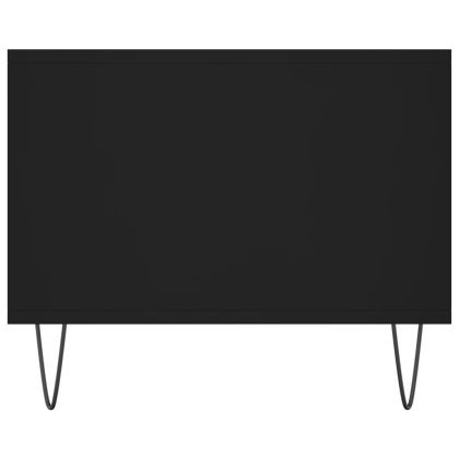 Маса за кафе, черна, 102x50x40 см, инженерно дърво