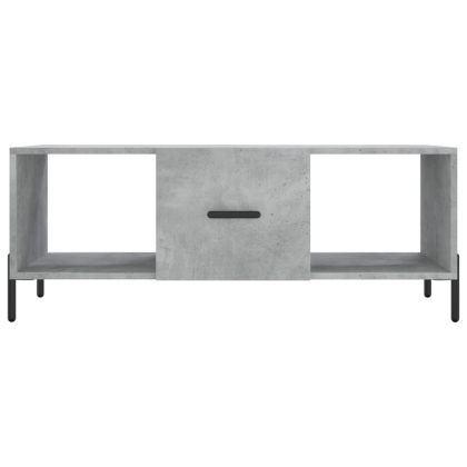 Кафе маса, бетонно сива, 102x50x40 см, инженерно дърво