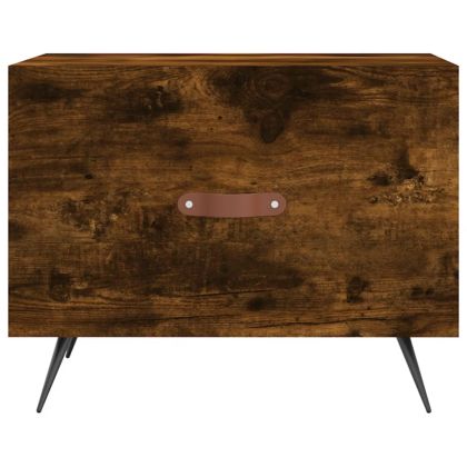 Кафе маса, опушен дъб, 50x50x40 см, инженерно дърво