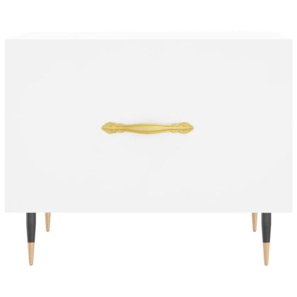 Кафе маса, бяла, 50x50x40 см, инженерно дърво