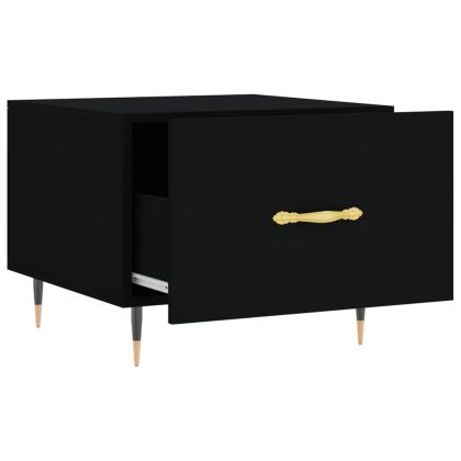 Кафе маса, черна, 50x50x40 см, инженерно дърво