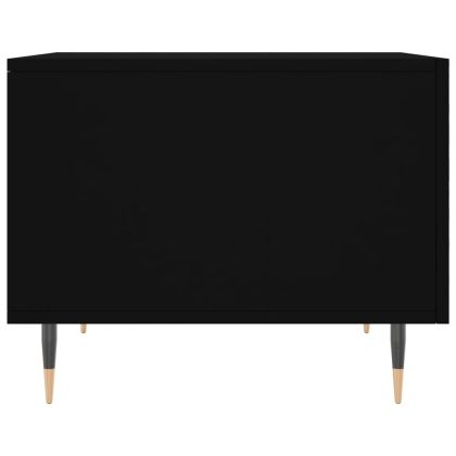 Кафе маса, черна, 50x50x40 см, инженерно дърво