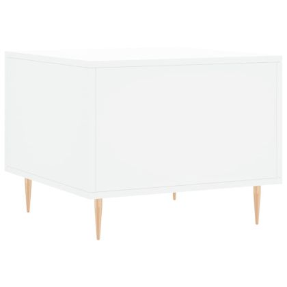 Кафе маса, бяла, 50x50x40 см, инженерно дърво