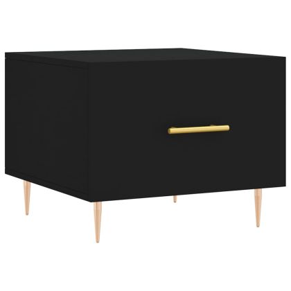 Кафе маса, черна, 50x50x40 см, инженерно дърво