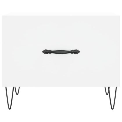 Кафе маса, бяла, 50x50x40 см, инженерно дърво