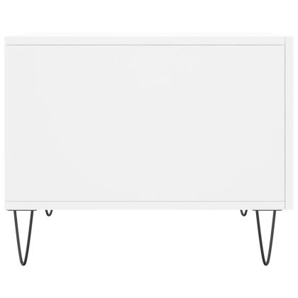 Кафе маса, бяла, 50x50x40 см, инженерно дърво