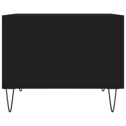 Кафе маса, черна, 50x50x40 см, инженерно дърво