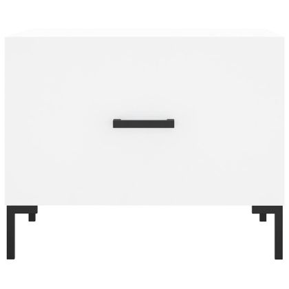 Кафе маса, бяла, 50x50x40 см, инженерно дърво