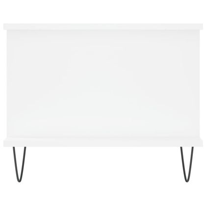 Кафе маса, бяла, 90x50x40 см, инженерно дърво