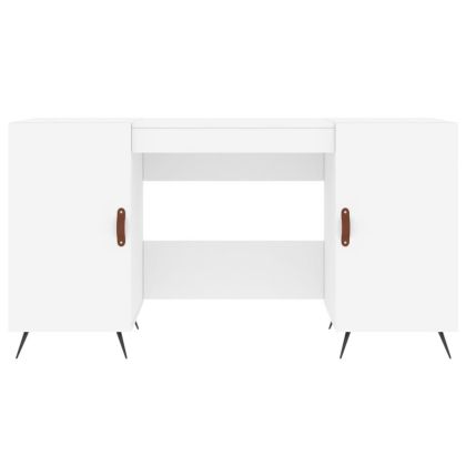 Бюро, бяло, 140x50x75 см, инженерно дърво