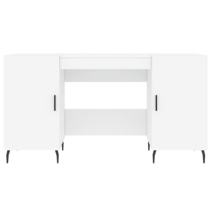 Бюро, бяло, 140x50x75 см, инженерно дърво