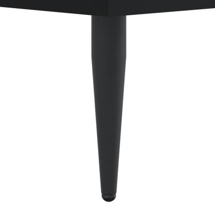 Шкаф за обувки, черен, 60x35x105 см, инженерно дърво