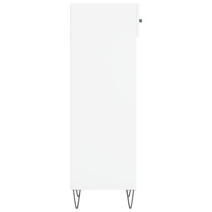 Шкаф за обувки, бял, 30x35x105 см, инженерно дърво