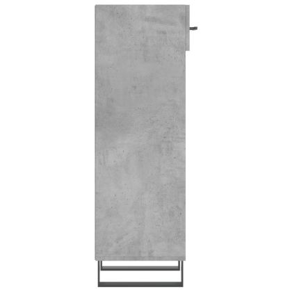 Шкаф за обувки, бетонно сив, 30x35x105 см, инженерно дърво