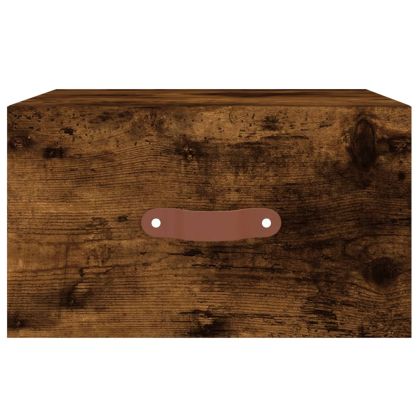 Нощни шкафчета за стенен монтаж, 2 бр, опушен дъб, 35x35x20 см