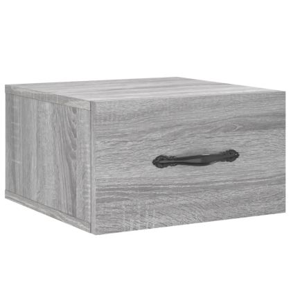 Нощно шкафче за стенен монтаж, сив сонома, 35x35x20 см