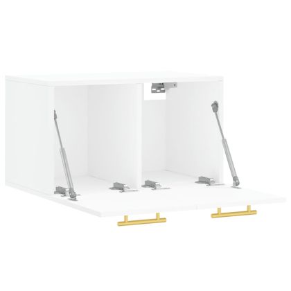 Стенен шкаф, бял, 60x36,5x35 см, инженерно дърво