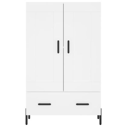 Висок шкаф, бял, 69,5x31x115 см, инженерно дърво