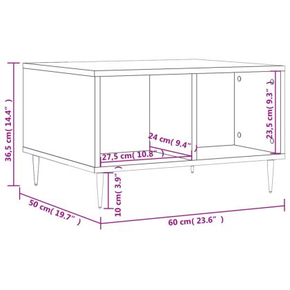 Кафе маса, сив сонома, 60x50x36,5 см, инженерно дърво
