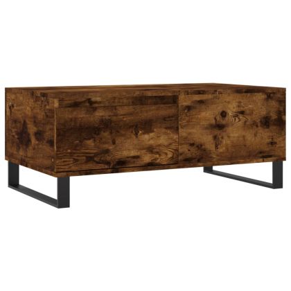 Кафе маса, опушен дъб, 90x50x36,5 см, инженерно дърво