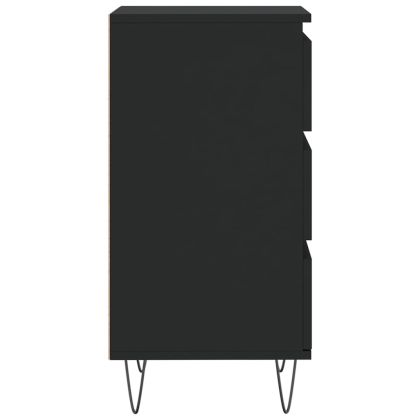 Бюфет черен 40x35x70 см инженерно дърво