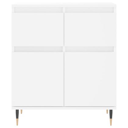 Сайдборд, бял, 60x35x70 см, инженерно дърво