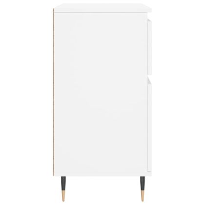 Сайдборд, бял, 60x35x70 см, инженерно дърво