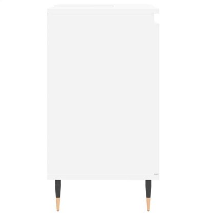 Шкаф за баня, бял, 58x33x60 см, инженерно дърво