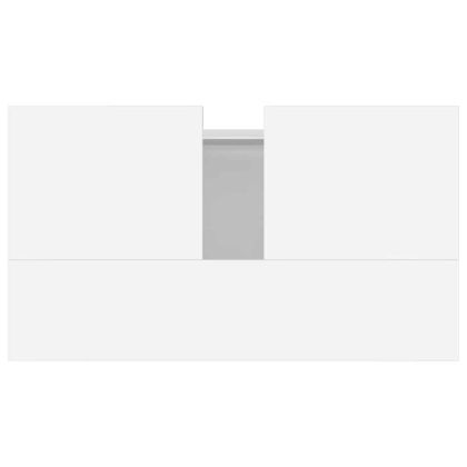 Шкаф за баня, бял, 58x33x60 см, инженерно дърво