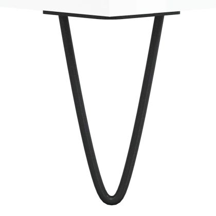 Шкаф за баня, бял гланц, 58x33x60 см, инженерно дърво