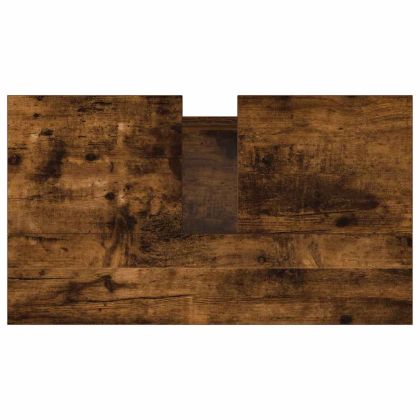 Шкаф за баня, опушен дъб, 58x33x60 см, инженерно дърво