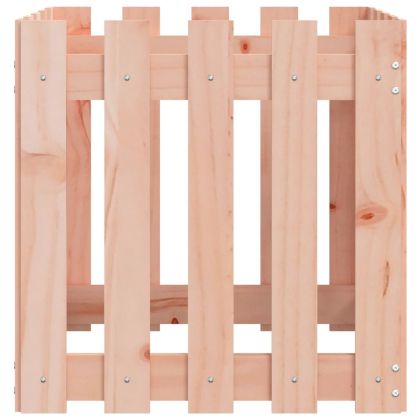 Градинска кашпа с дизайн на ограда 50x50x50 см дугласки масив