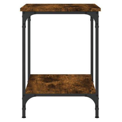 Кафе маса, опушен дъб, 40x40x55 см, инженерно дърво