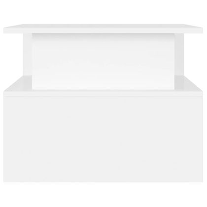 Кафе маса, бяла, 90x55x42,5 см, инженерно дърво