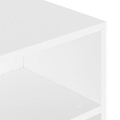 Кафе маса, бяла, 90x55x42,5 см, инженерно дърво