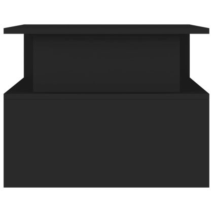 Кафе маса, черна, 90x55x42,5 см, инженерно дърво