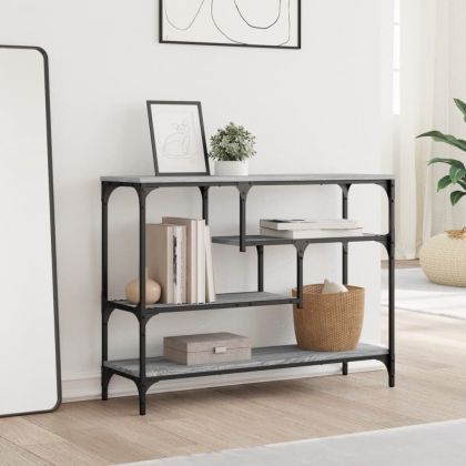 Конзолна маса, сив сонома, 100x30x75 см, инженерно дърво