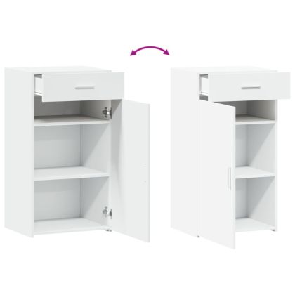 Бюфет, бял, 50x42,5x93 см, инженерно дърво