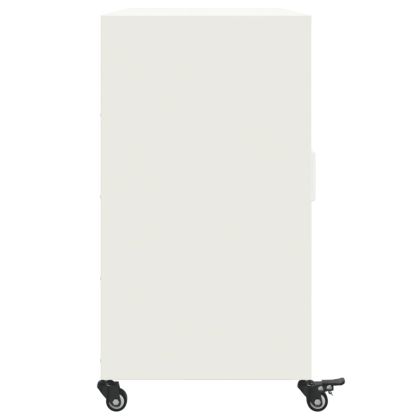 Бюфет, бял, 100,5x39x72 см, стомана