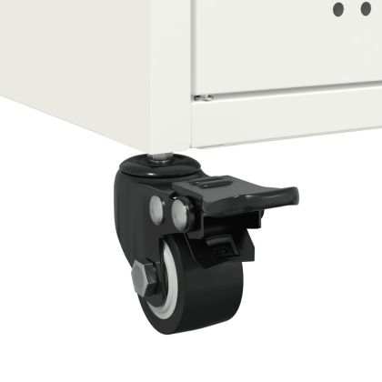 Бюфет, бял, 100,5x39x72 см, стомана