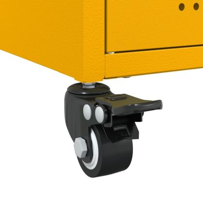 Бюфет, горчица жълто, 100,5x39x72 см, стомана