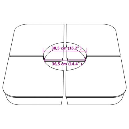 4 части Комплект основа за чадър за чадър с кръстосана 100 кг