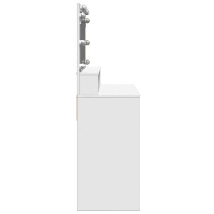 Тоалетка с LED, бяла, 80x41x134,5 см