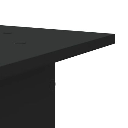 Стойки за тонколони 2 бр черни 30x30x80 см инженерно дърво